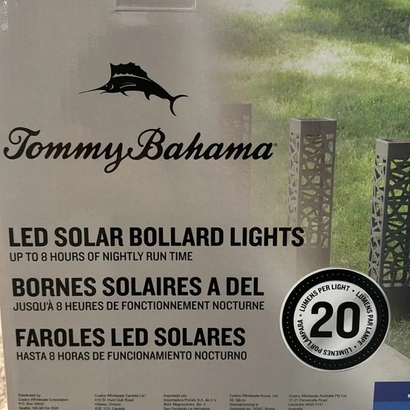 Tommy Bahamas LED Solar Bollard Lights